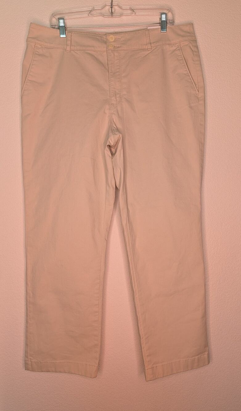 LOFT Outlet NWT Women's Monroe Slim Khaki Pants 14 Straight Classic Travel Chic
